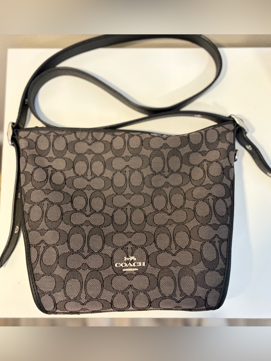 Coach Handbags - Rare Coach Signature Outline File Bag - Brown/Black
